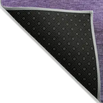 5' X 8' Purple And Lavender Abstract Washable Indoor Outdoor Area Rug