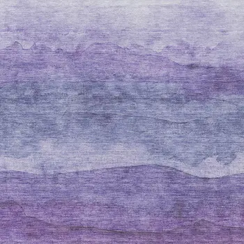 8' X 10' Purple And Lavender Abstract Washable Indoor Outdoor Area Rug