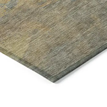 5' X 8' Tan And Beige Abstract Washable Indoor Outdoor Area Rug