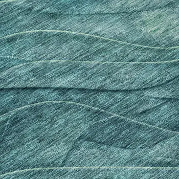 8' Teal Blue And Green Round Abstract Washable Indoor Outdoor Area Rug