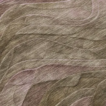 8' Taupe And Beige Round Abstract Washable Indoor Outdoor Area Rug