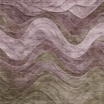 8' X 10' Taupe And Beige Abstract Washable Indoor Outdoor Area Rug