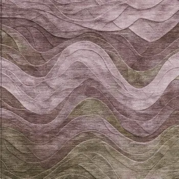 10' X 14' Taupe And Beige Abstract Washable Indoor Outdoor Area Rug