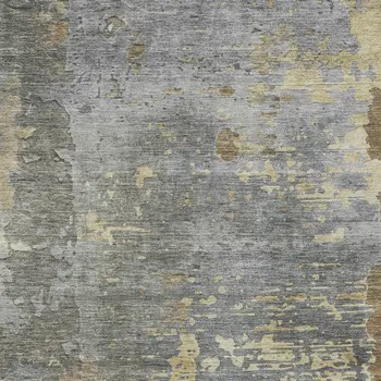 5' X 8' Taupe Gray And Beige Abstract Washable Indoor Outdoor Area Rug