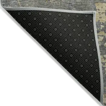 9' X 12' Taupe Gray And Beige Abstract Washable Indoor Outdoor Area Rug