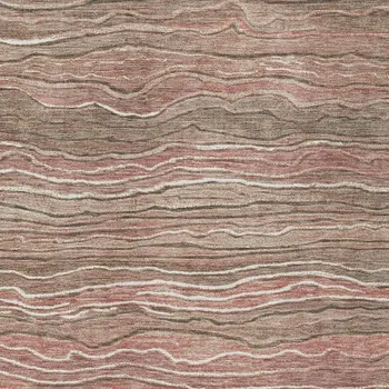 9' X 12' Brown And Copper Abstract Washable Indoor Outdoor Area Rug
