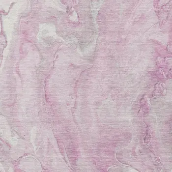 3' X 5' Pink And Silver Abstract Washable Indoor Outdoor Area Rug