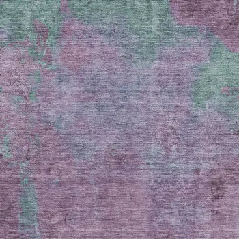 5' X 8' Lavender And Teal Blue Abstract Washable Indoor Outdoor Area Rug