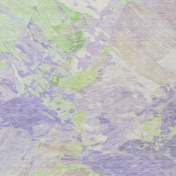 8' X 10' Lavender Mint Green And Beige Abstract Washable Indoor Outdoor Area Rug