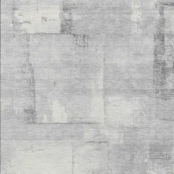 3' X 5' Gray And Silver Geometric Washable Indoor Outdoor Area Rug
