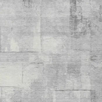 5' X 8' Gray And Silver Geometric Washable Indoor Outdoor Area Rug