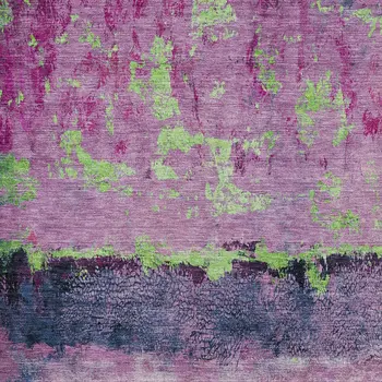 8' X 10' Blush And Mint Green Abstract Washable Indoor Outdoor Area Rug