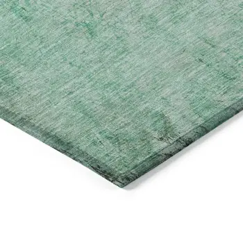 5' X 8' Green And Pink Abstract Washable Indoor Outdoor Area Rug