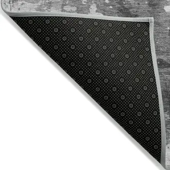 9' X 12' Gray And Silver Horse Washable Indoor Outdoor Area Rug