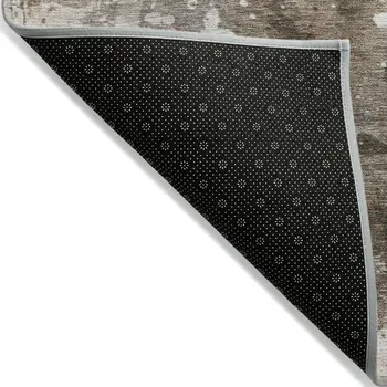 3' X 5' Ivory And Gray Horse Washable Indoor Outdoor Area Rug