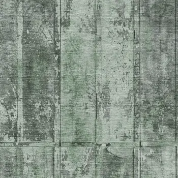 8' X 10' Green Charcoal And Gray Abstract Washable Indoor Outdoor Area Rug