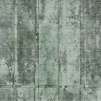 9' X 12' Green Charcoal And Gray Abstract Washable Indoor Outdoor Area Rug