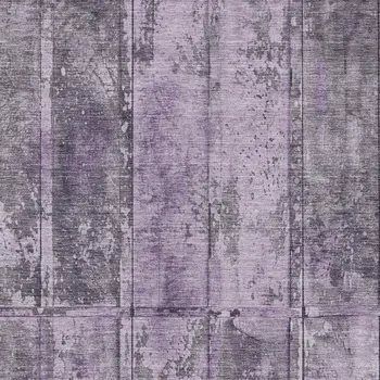 9' X 12' Purple Lavender And Gray Abstract Washable Indoor Outdoor Area Rug