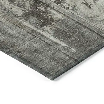 8' X 10' Taupe Beige And Brown Abstract Washable Indoor Outdoor Area Rug