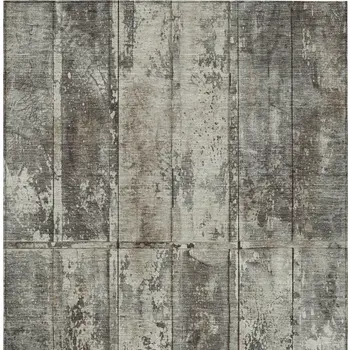 9' X 12' Taupe Beige And Brown Abstract Washable Indoor Outdoor Area Rug