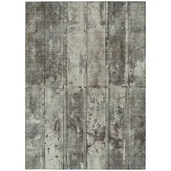 10' X 14' Taupe Beige And Brown Abstract Washable Indoor Outdoor Area Rug