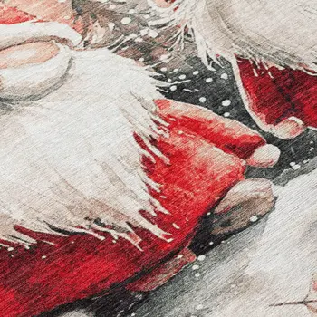 10' X 14' Ivory Red And Gray Botanical Leaves Washable Indoor Outdoor Area Rug