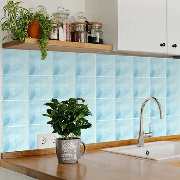 5" x 5" Vinyl Arabesque Peel And Stick Removable Tiles
