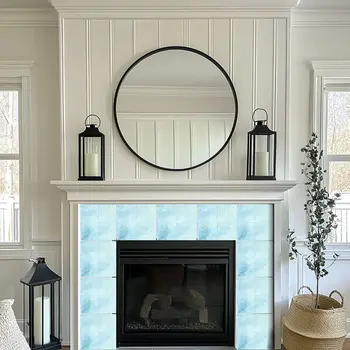 5" x 5" Vinyl Arabesque Peel And Stick Removable Tiles