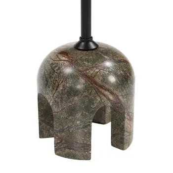 22" Brown Marble Pedestal End Table
