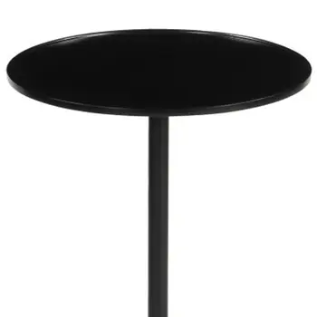 22" Brown Marble Pedestal End Table