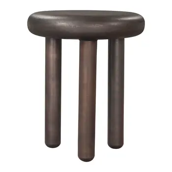 22" Bronze Aluminum Pedestal End Table