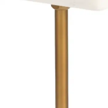 22" White Marble Pedestal End Table