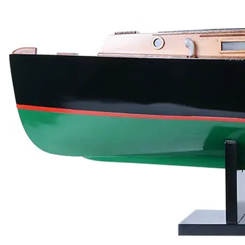 15" Unfinished Wood Hand Painted Model Boat