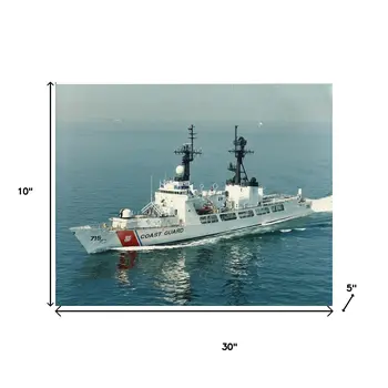 10" Unfinished Wood Hand Painted Model Boat