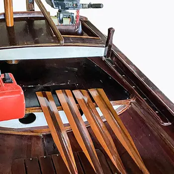 32" Unfinished Wood Hand Painted Model Boat