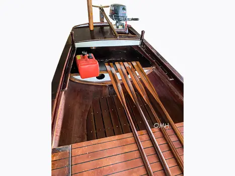 32" Unfinished Wood Hand Painted Model Boat