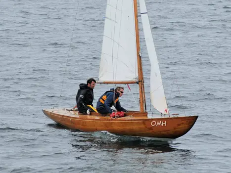 32" Unfinished Wood Hand Painted Model Boat