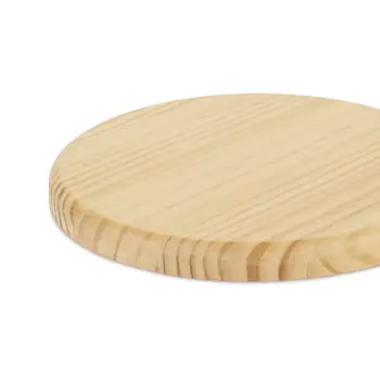 9" Natural Solid Wood Handmade Round Vanity Tray