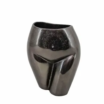 8" Antiqued Bronze Cast Aluminum Female Form Table Vase
