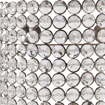 8" Clear And Silver Bejeweled Crystal Wall Sconce Candle Holder