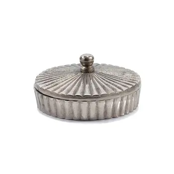 3" Silver Aluminum Decorative Keepsake Box