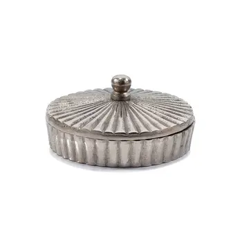3" Silver Aluminum Decorative Keepsake Box