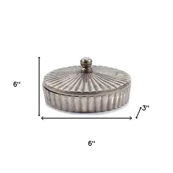 3" Silver Aluminum Decorative Keepsake Box