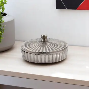 3" Silver Aluminum Decorative Keepsake Box