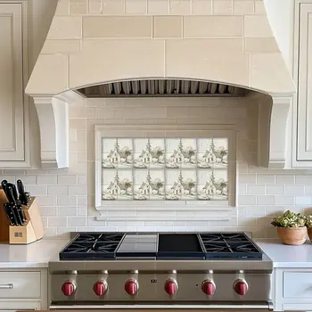 12" x 12" Gray Vinyl Arabesque Peel And Stick Removable Tiles