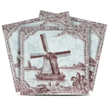 7" x 7" Gray Vinyl Arabesque Peel And Stick Removable Tiles
