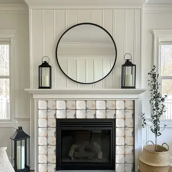 4" x 4" Gray Vinyl Arabesque Peel And Stick Removable Tiles