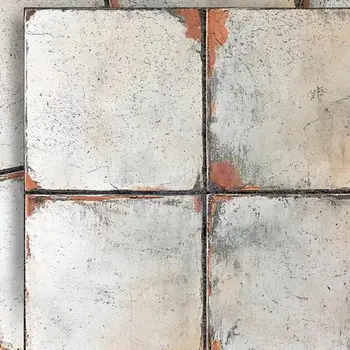 7" x 7" Gray Vinyl Arabesque Peel And Stick Removable Tiles