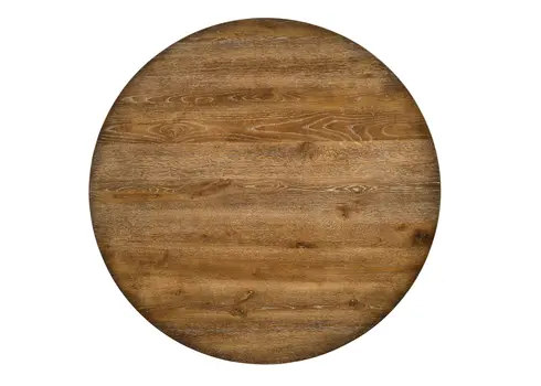 48" Oak Wood Cross Leg Base Round Top Dining Table