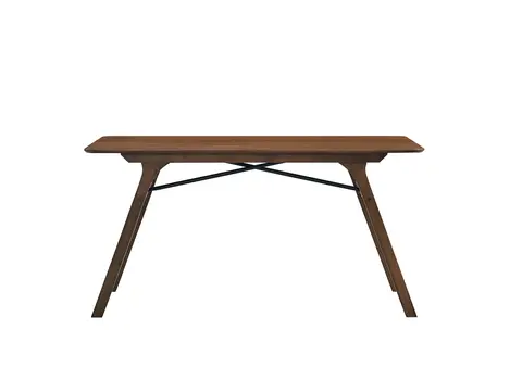 59" Walnut Wood Dining Table
